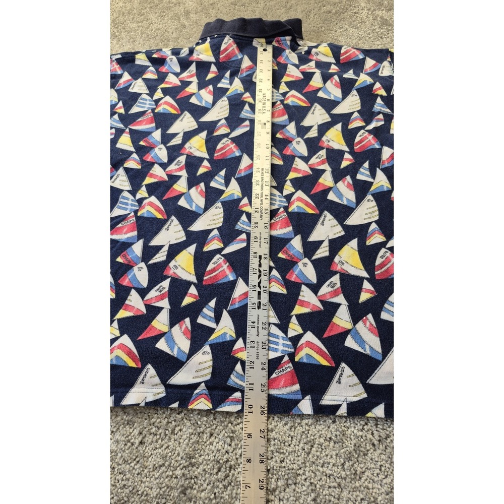 Vintage CHAPS Ralph Lauren Sailboat Polo Short Sleeve Shirt Men's XL - Picture 9 of 10